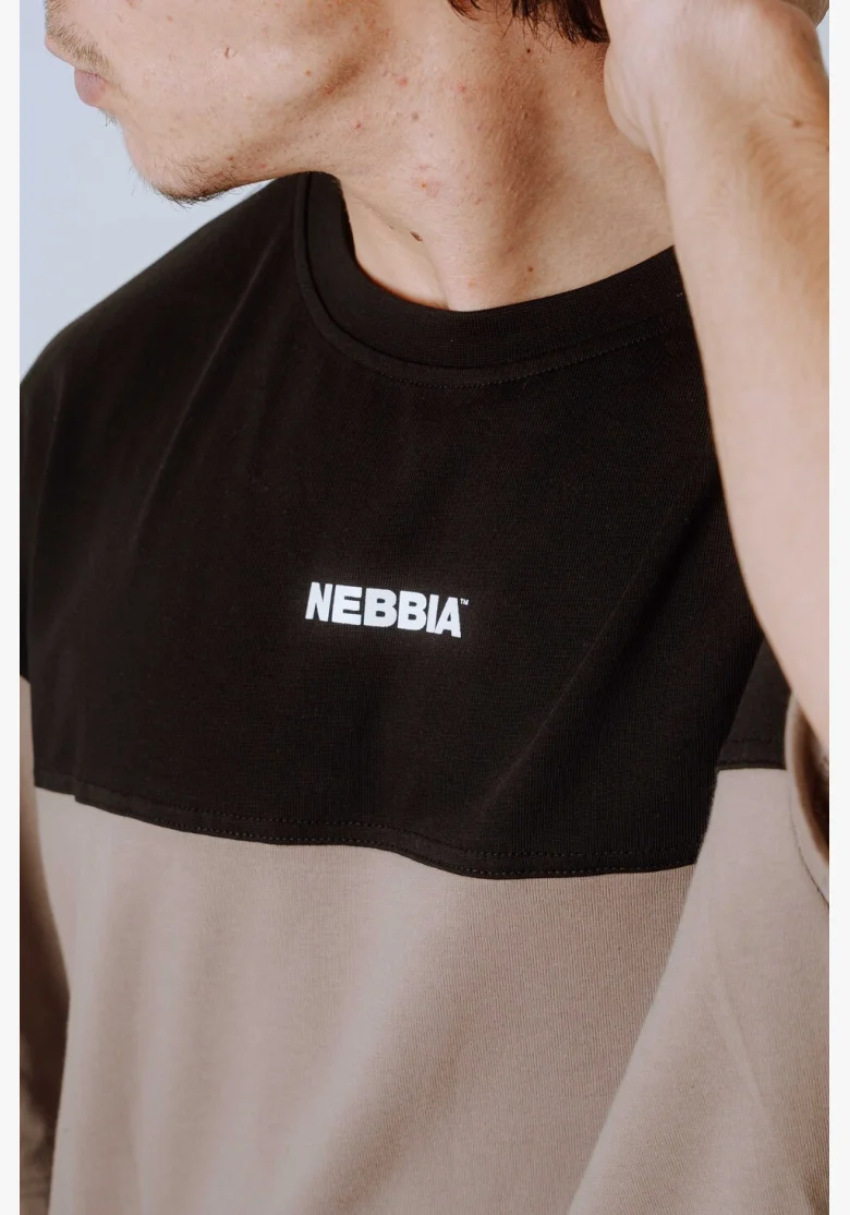 NEBBIA Oversized tričko POWER béžové