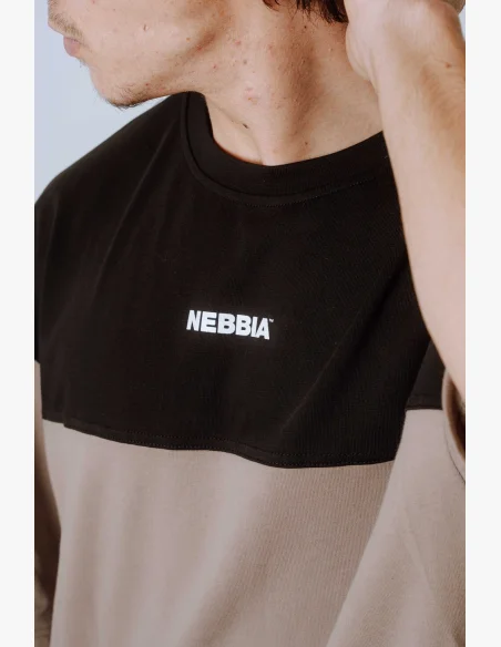NEBBIA Oversized tričko POWER béžové