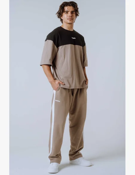 NEBBIA Oversized tričko POWER béžové