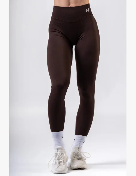 NEBBIA High-waist push-up legíny POWER hnedé