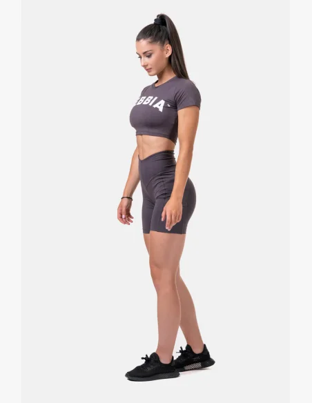 NEBBIA Fit & Smart dámske cyklistické šortky marron