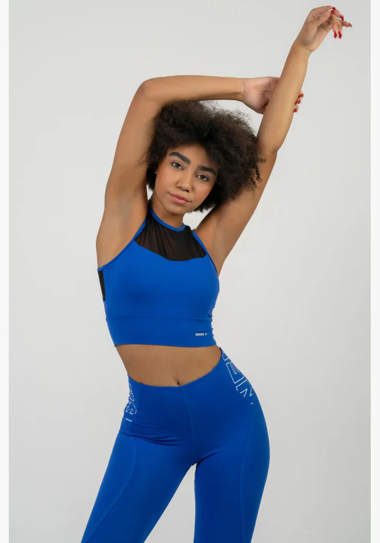 NEBBIA FIT Activewear vystužená športová podprsenka modrá