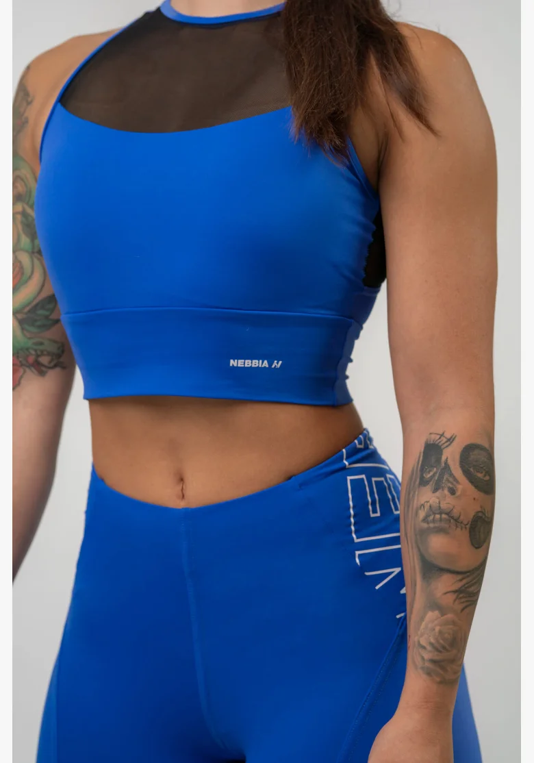 NEBBIA FIT Activewear vystužená športová podprsenka modrá