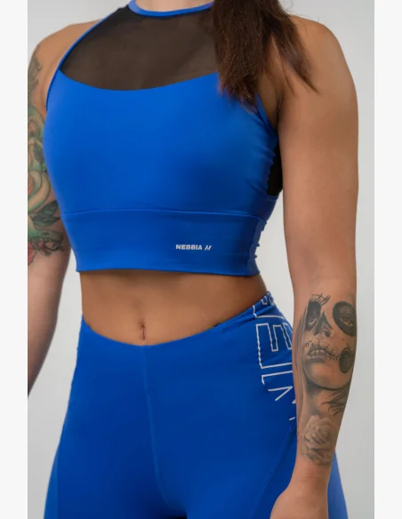 NEBBIA FIT Activewear vystužená športová podprsenka modrá
