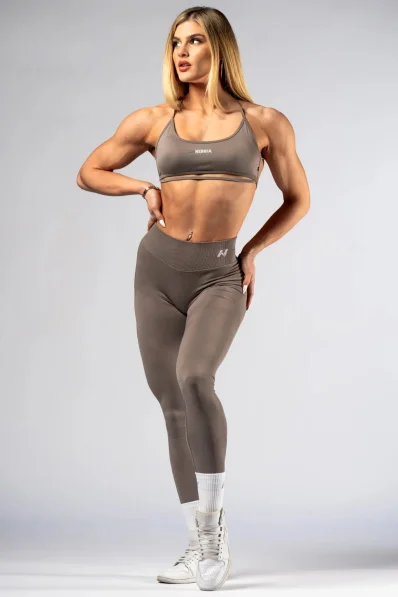 NEBBIA High-waist push-up legíny POWER béžové