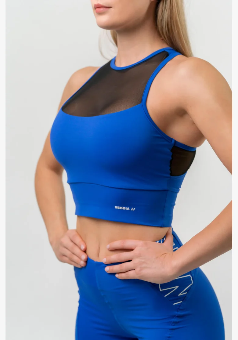 NEBBIA FIT Activewear vystužená športová podprsenka modrá