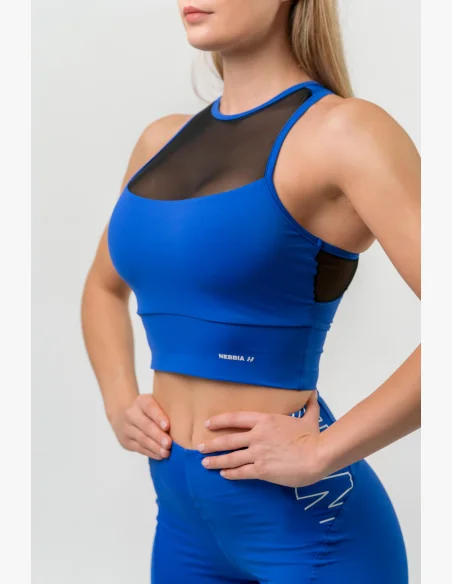 NEBBIA FIT Activewear vystužená športová podprsenka modrá
