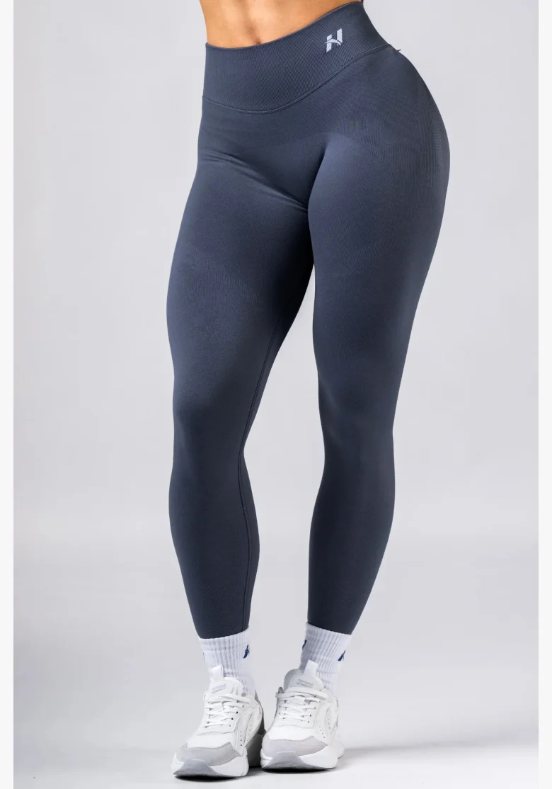 NEBBIA High-waist push-up legíny POWER sivé