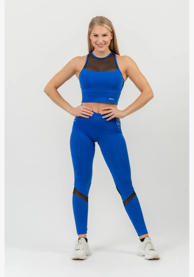 NEBBIA FIT Activewear vystužená športová podprsenka modrá