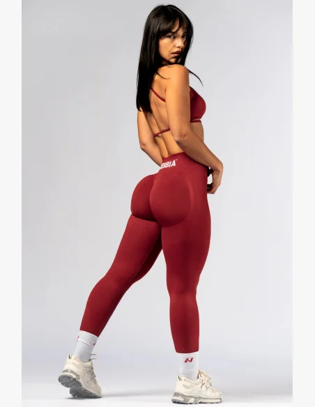 NEBBIA High-waist push-up legíny POWER červené