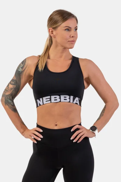 NEBBIA Cyklistické šortky s vysokým pásom 10″ GYM THERAPY modré