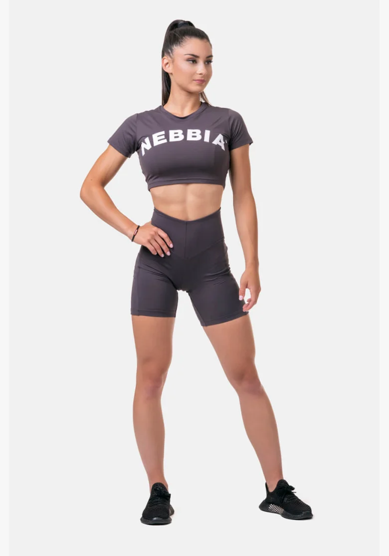 NEBBIA Fit & Smart dámske cyklistické šortky marron