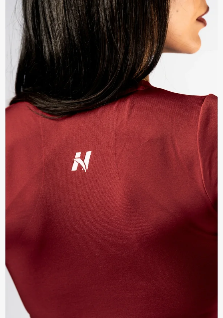 NEBBIA Seamless krátky top s krátkym rukávom POWER červený