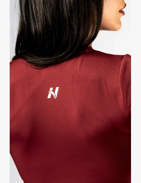 NEBBIA Seamless krátky top s krátkym rukávom POWER červený