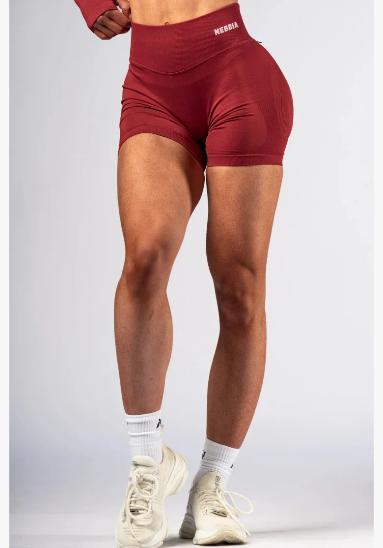 NEBBIA High-waist push-up šortky POWER červené