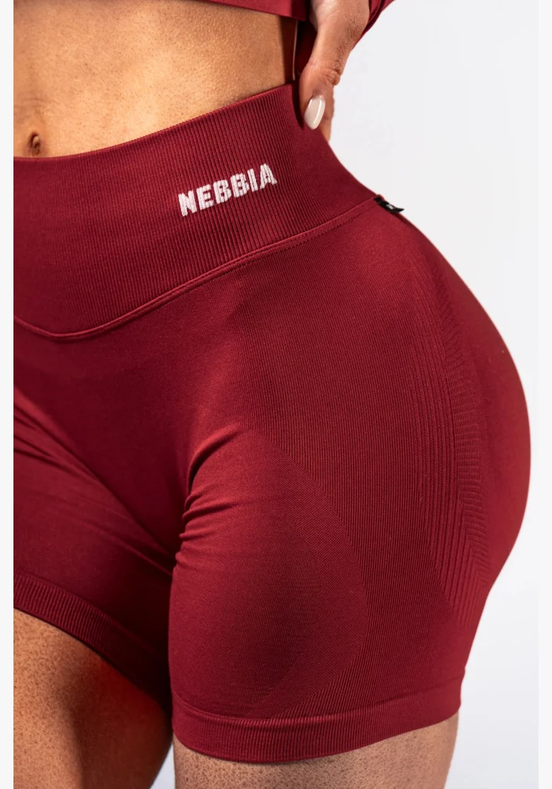 NEBBIA High-waist push-up šortky POWER červené