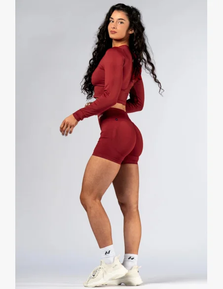 NEBBIA High-waist push-up šortky POWER červené