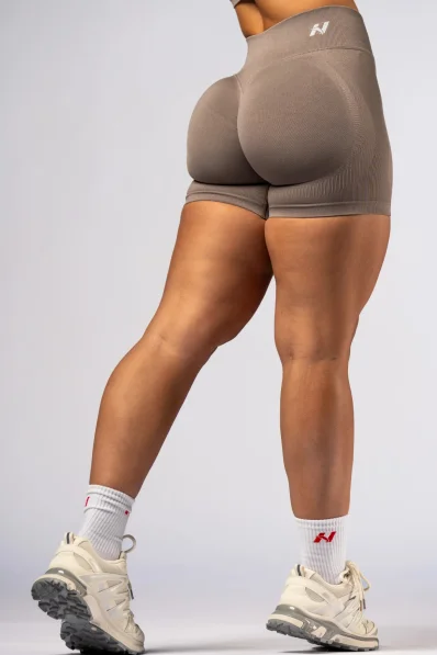 NEBBIA High-waist push-up nohavičky POWER béžové 2