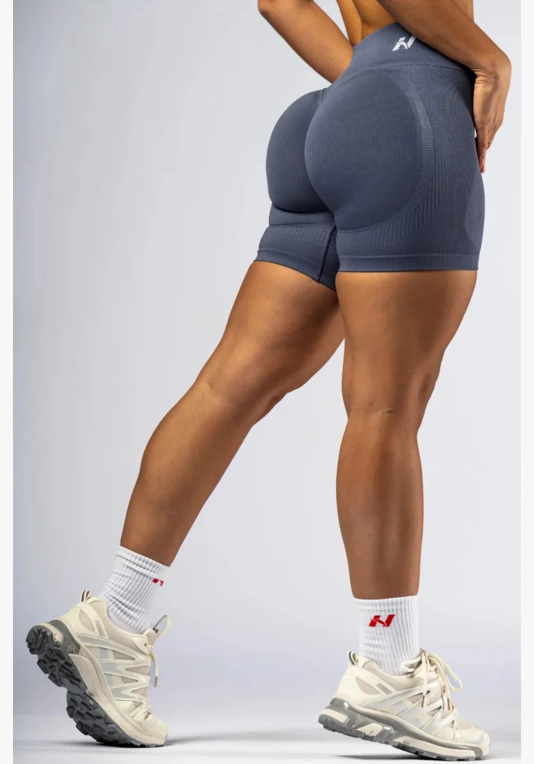 NEBBIA High-waist push-up šortky POWER sivé