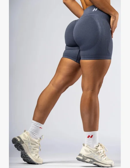 NEBBIA High-waist push-up šortky POWER sivé