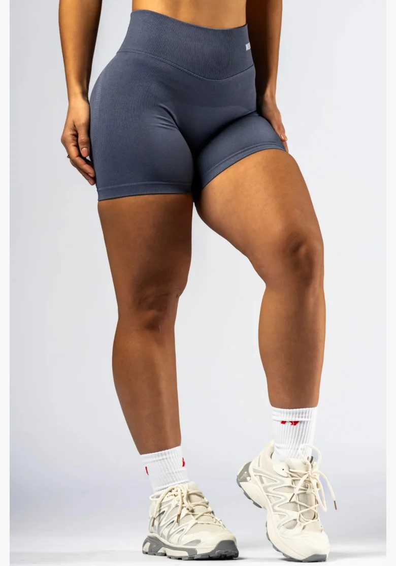 NEBBIA High-waist push-up šortky POWER sivé