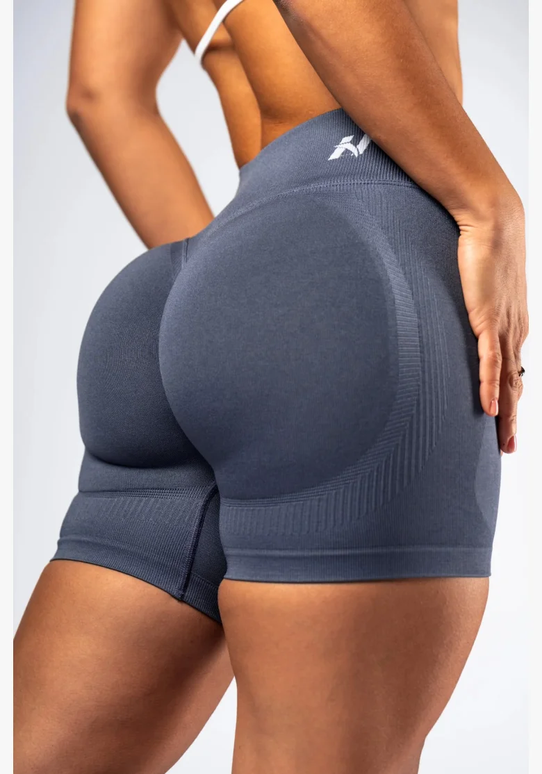 NEBBIA High-waist push-up šortky POWER sivé