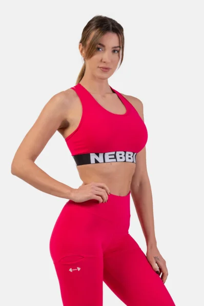 NEBBIA Funkčné tričko Smart Pocket s dlhým rukávom ružová