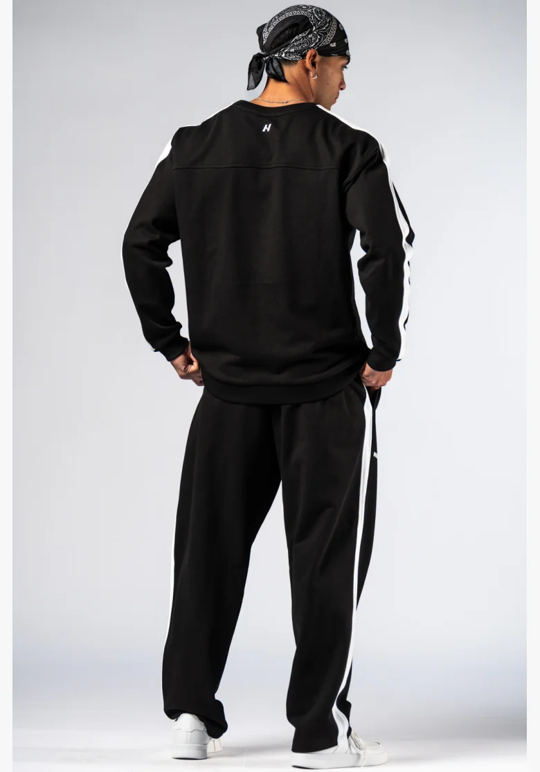 NEBBIA Relaxed fit mikina POWER čierna