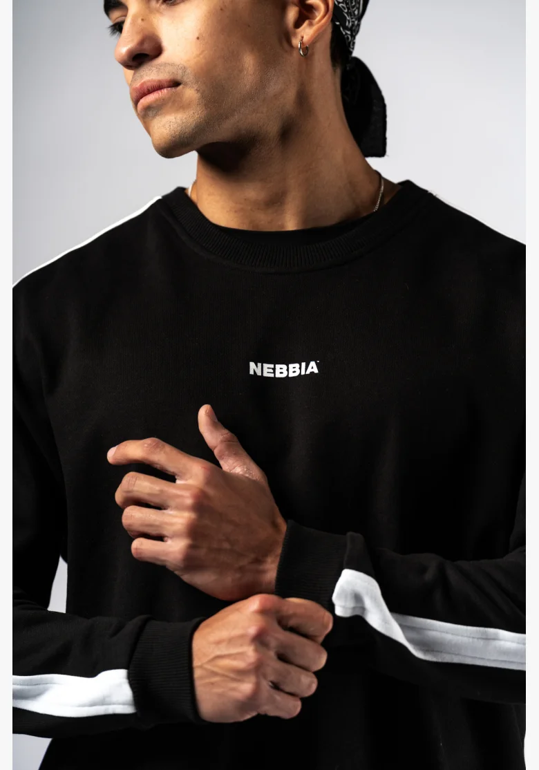 NEBBIA Relaxed fit mikina POWER čierna