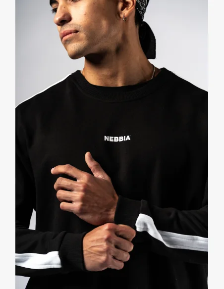 NEBBIA Relaxed fit mikina POWER čierna