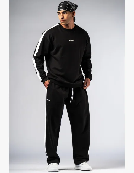 NEBBIA Relaxed fit mikina POWER čierna