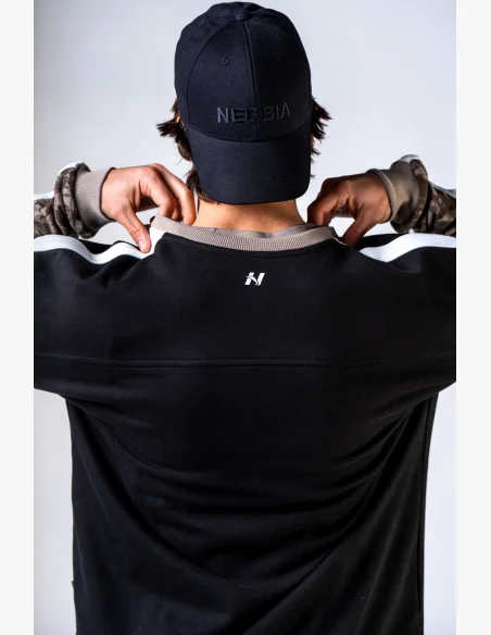 NEBBIA Relaxed fit mikina POWER Camo bledá