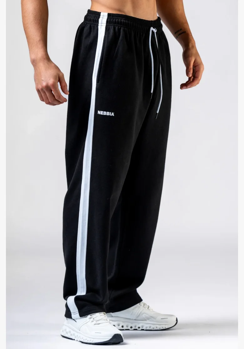 NEBBIA Relaxed fit tepláky POWER čierne