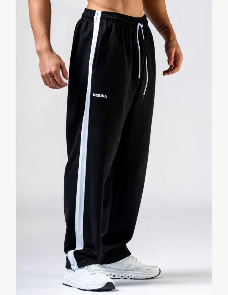 NEBBIA Relaxed fit tepláky POWER čierne