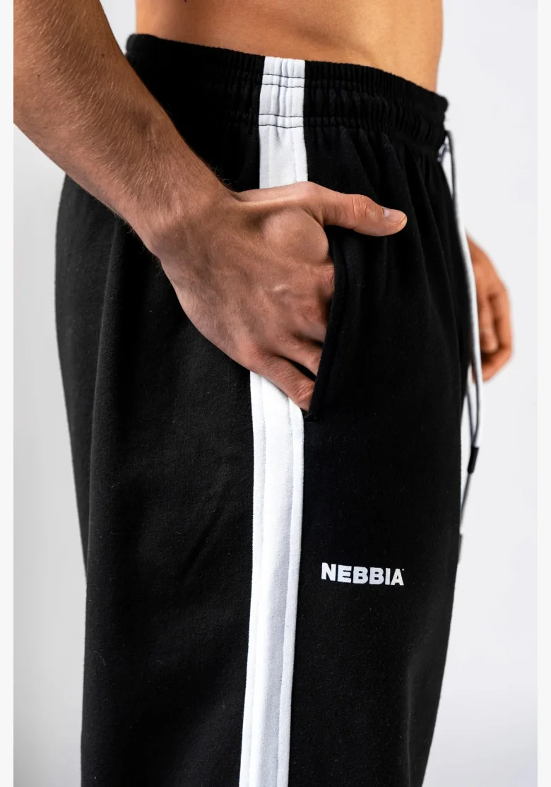 NEBBIA Relaxed fit tepláky POWER čierne