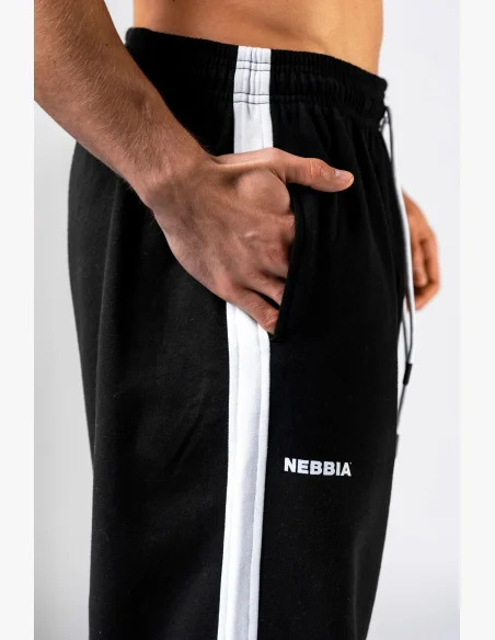 NEBBIA Relaxed fit tepláky POWER čierne