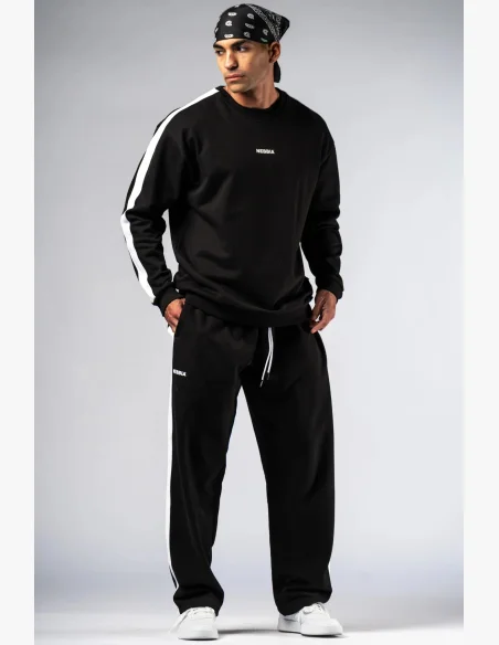 NEBBIA Relaxed fit tepláky POWER čierne