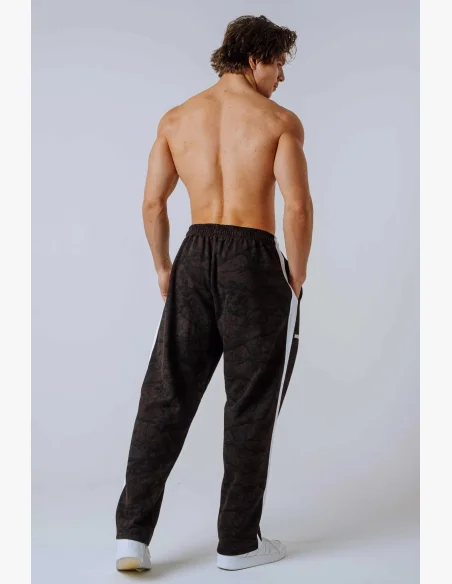 NEBBIA Relaxed fit tepláky POWER camo tmavé