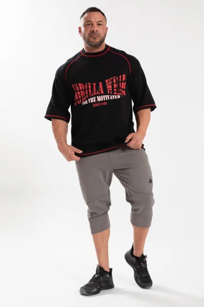 Gorilla Wear Pánske oversized tričko Finley - čierna/červená