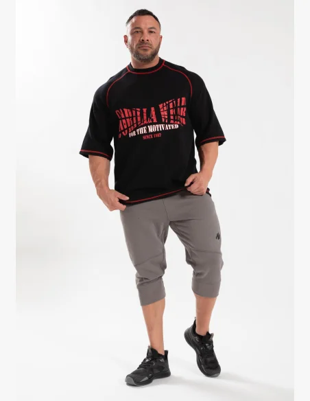 Gorilla Wear Pánske oversized tričko Finley - čierna/červená