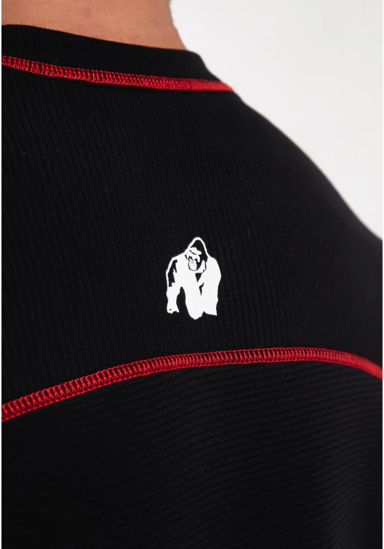 Gorilla Wear Pánske oversized tričko Finley - čierna/červená