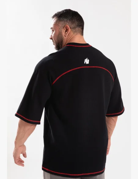 Gorilla Wear Pánske oversized tričko Finley - čierna/červená