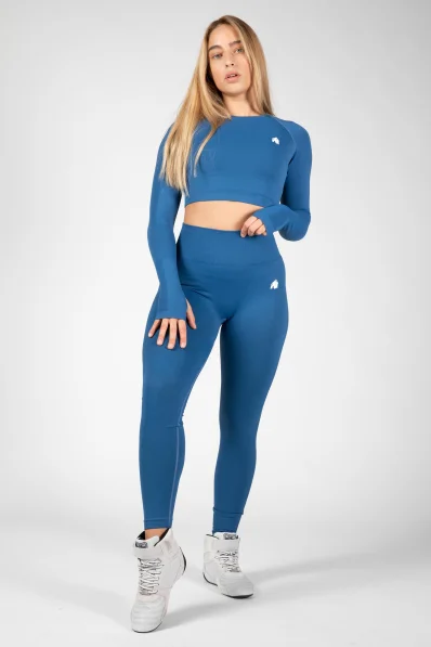Gorilla Wear Dámske seamless legíny Hilton – modrá