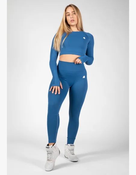 Gorilla Wear Dámske seamless legíny Hilton – modrá