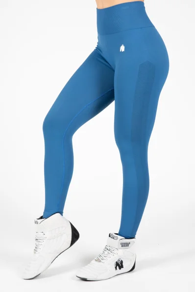 Gorilla Wear Dámske seamless legíny Hilton – modrá 2
