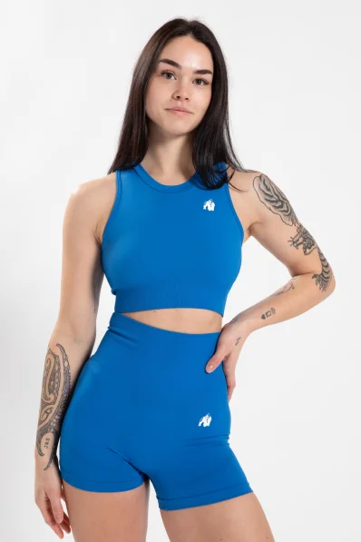 Gorilla Wear dámsky crop top Olivia – modrý
