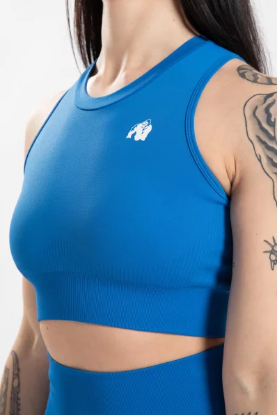 Gorilla Wear dámsky crop top Olivia – modrý 2