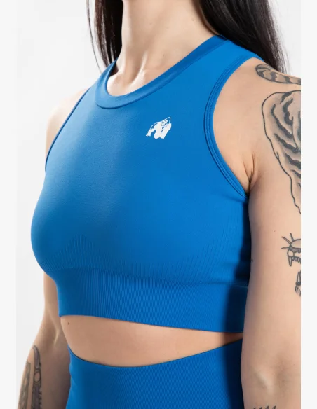 Gorilla Wear dámsky crop top Olivia – modrý