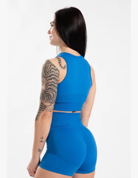 Gorilla Wear dámsky crop top Olivia – modrý