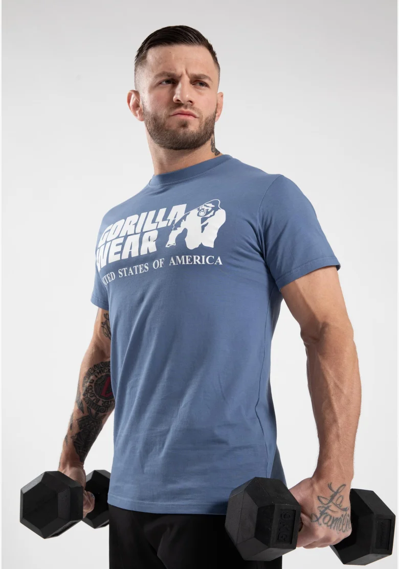 Gorilla Wear pánske tričko Classic - Coronet modrá